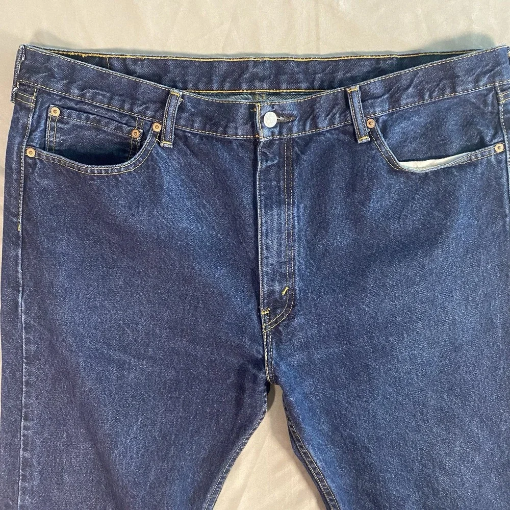 Levi's 505 Regular Fit Blue Jeans Men's W42 L30 Straight Leg Cotton Denim